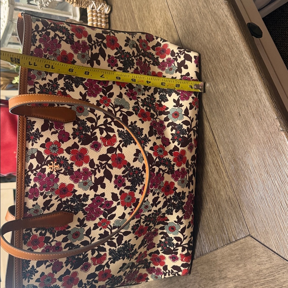Tory Burch Large Multicolor Floral Tote - Picture 7 of 8